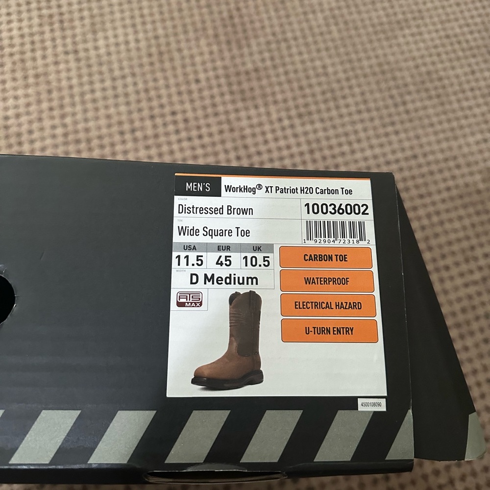 Ariat work boots .